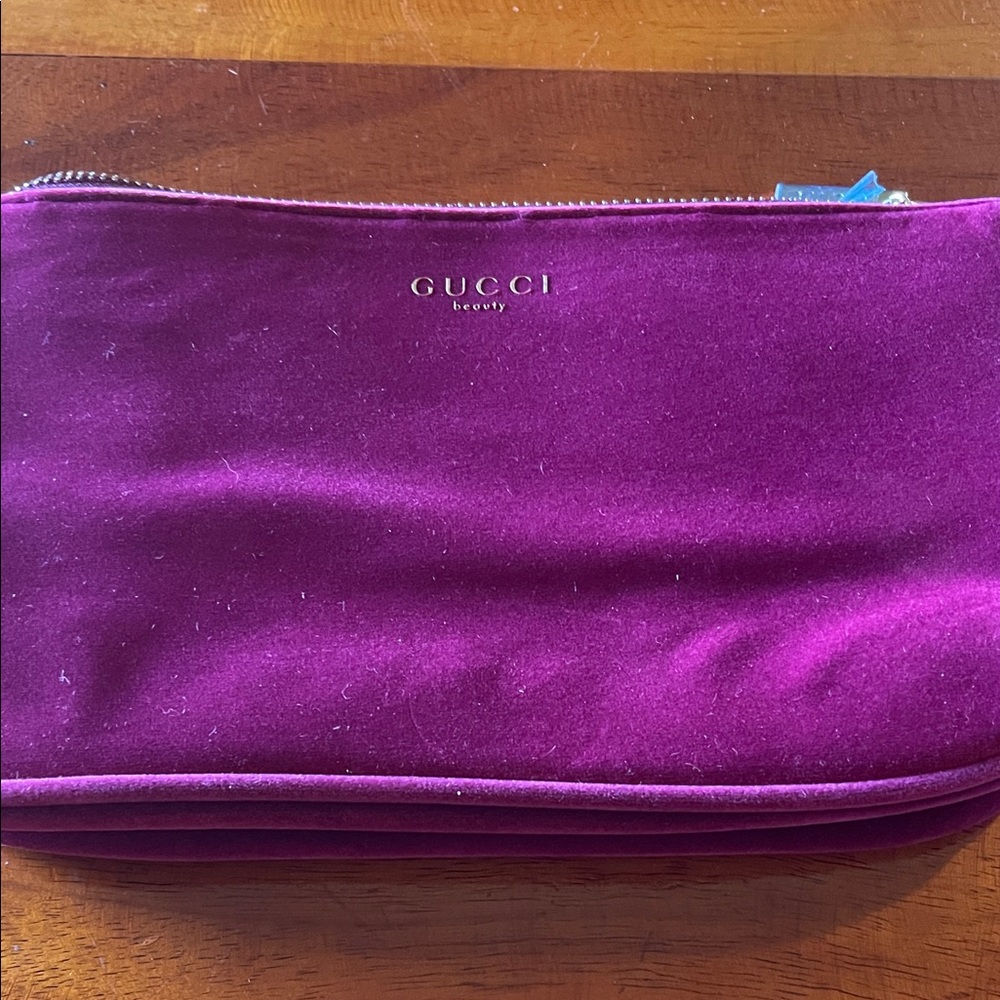 Gucci Magenta Velvet Cosmetic Case